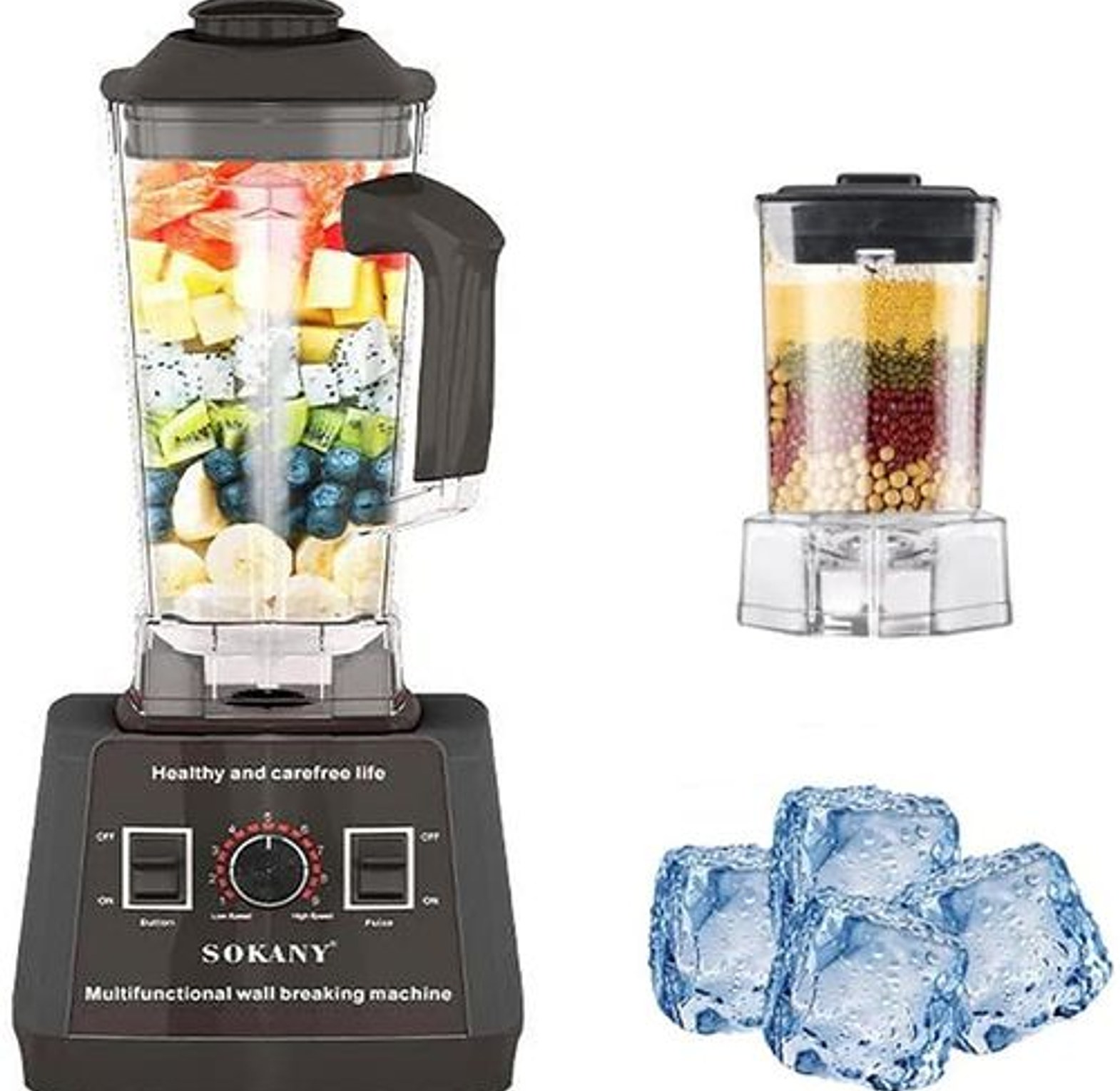 Sokany 2-in-1 Commercial blender-2.5L Blender and Smoothie Maker With Grinder image