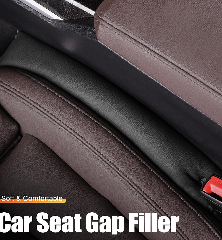 Universal Car Seat Gap Filler Organizer - Premium Leather Anti-Drop Pad image