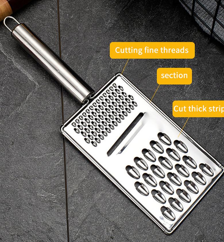 3-in-1 Stainless Steel Vegetable Grater & Manual Slicer for Carrots, Cabbage, and Cheese – Durable Multi-Purpose Kitchen Tool image