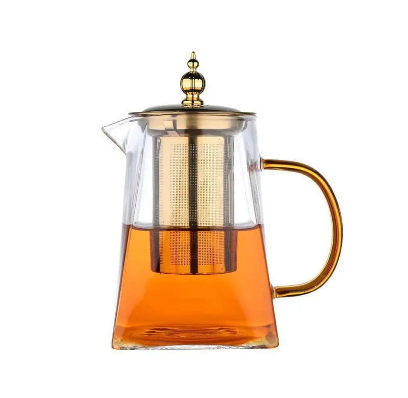 Heat-Resistant Glass Teapot with Stainless Steel Infuser image