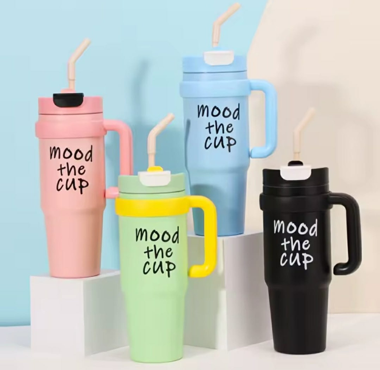 Mood The Cup, Stanley Mug Tumbler With Handle And Straw Lid image