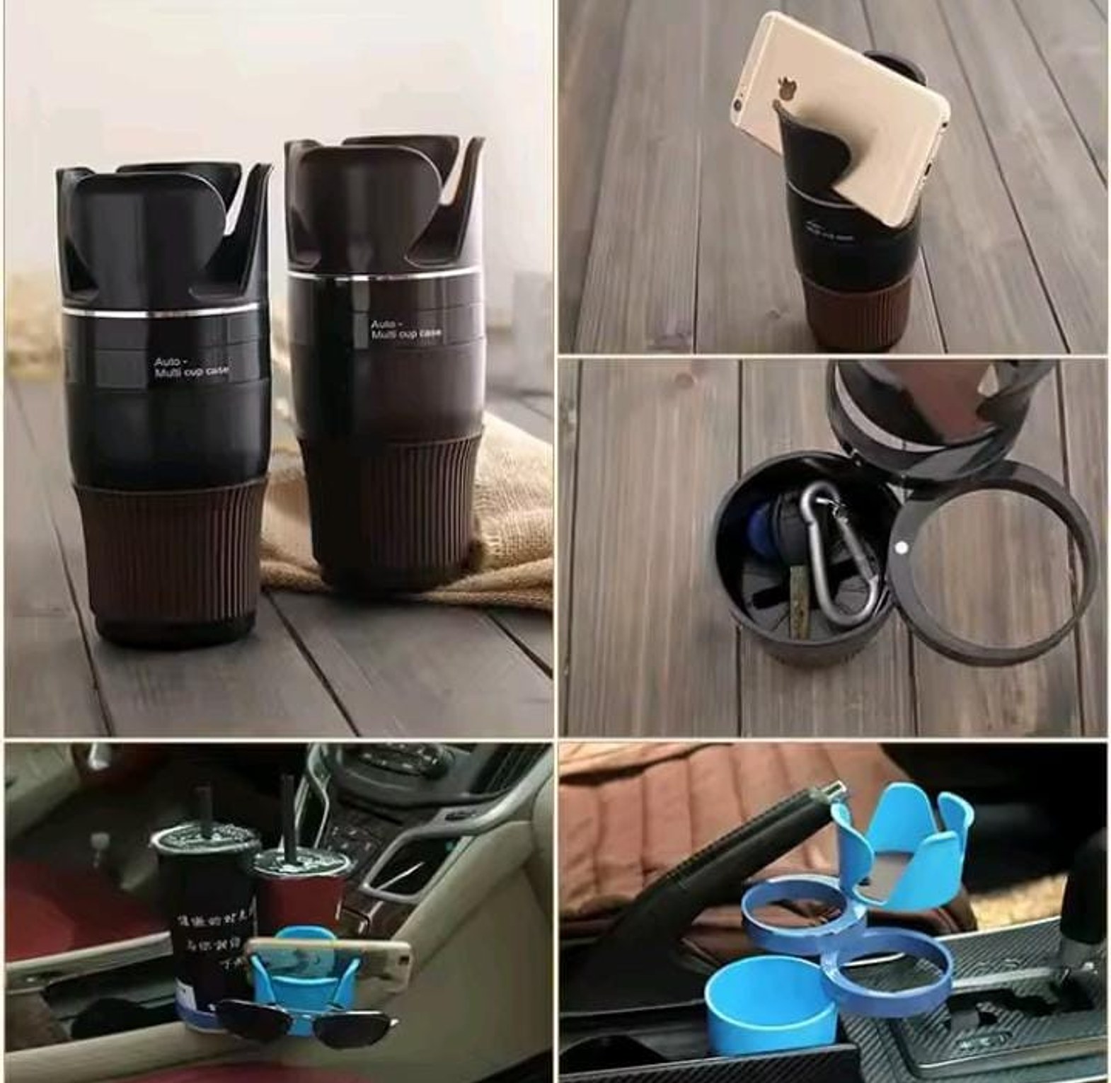 Car Cup Holder Expander And Organizer image