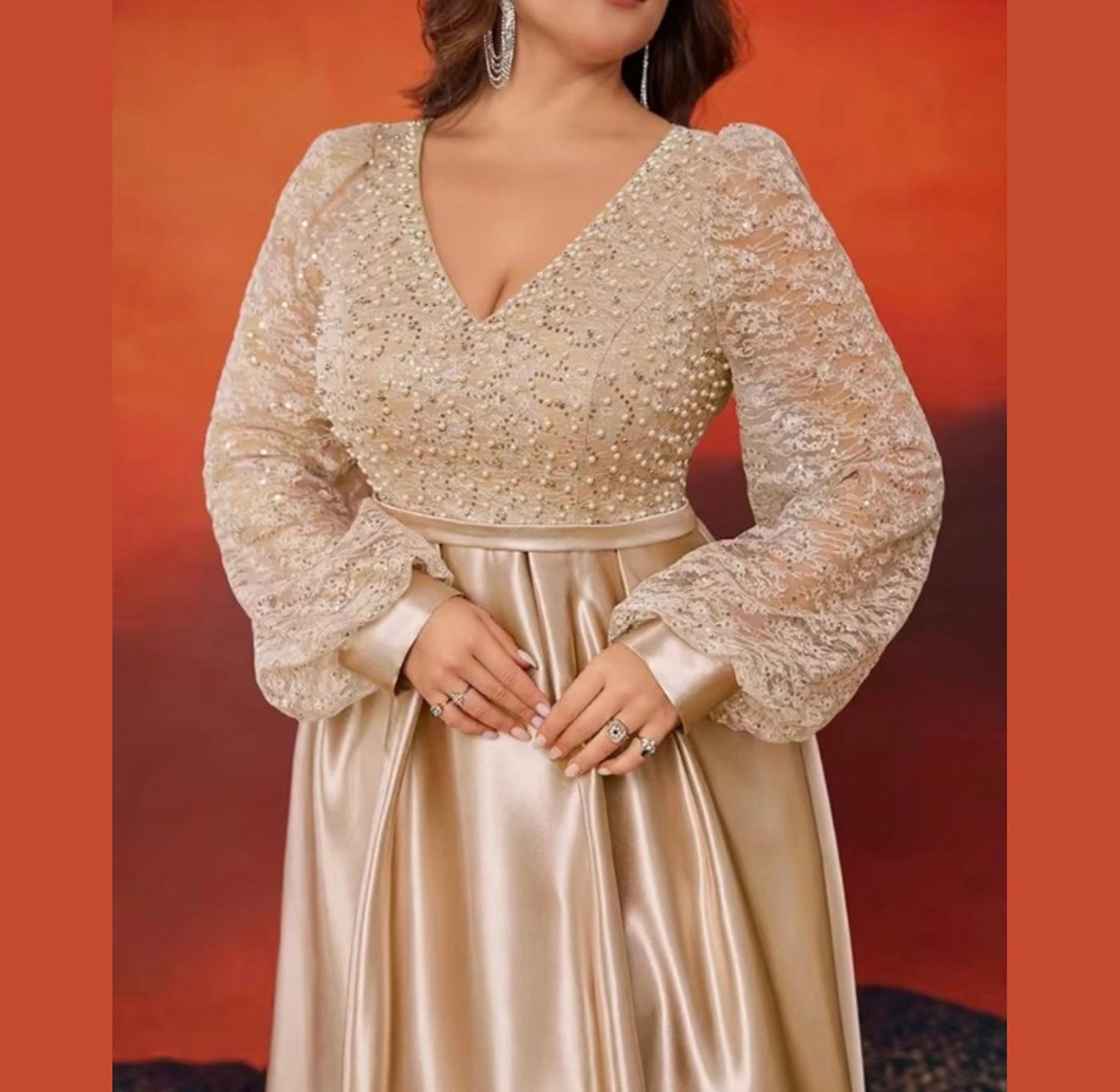 Aurelia Embellished Satin Gown image