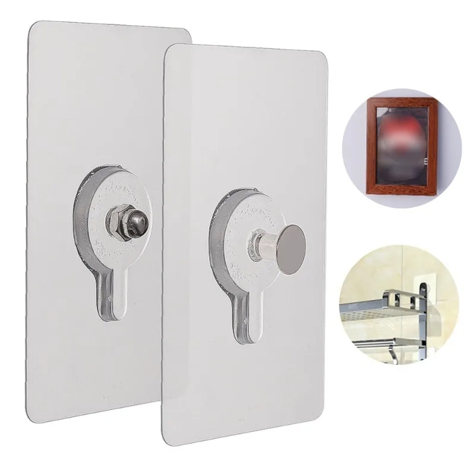 10pc Seamless Adhesive Screw Hooks image