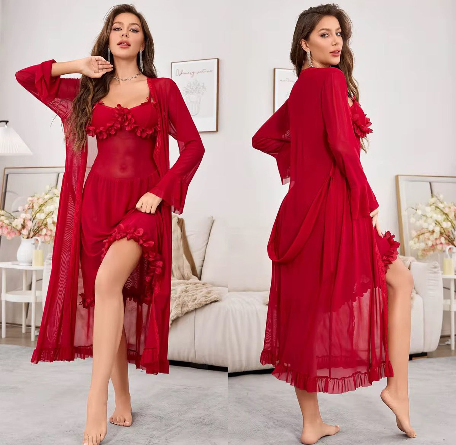 3891 Loungewear Dress With Matching Coverup image