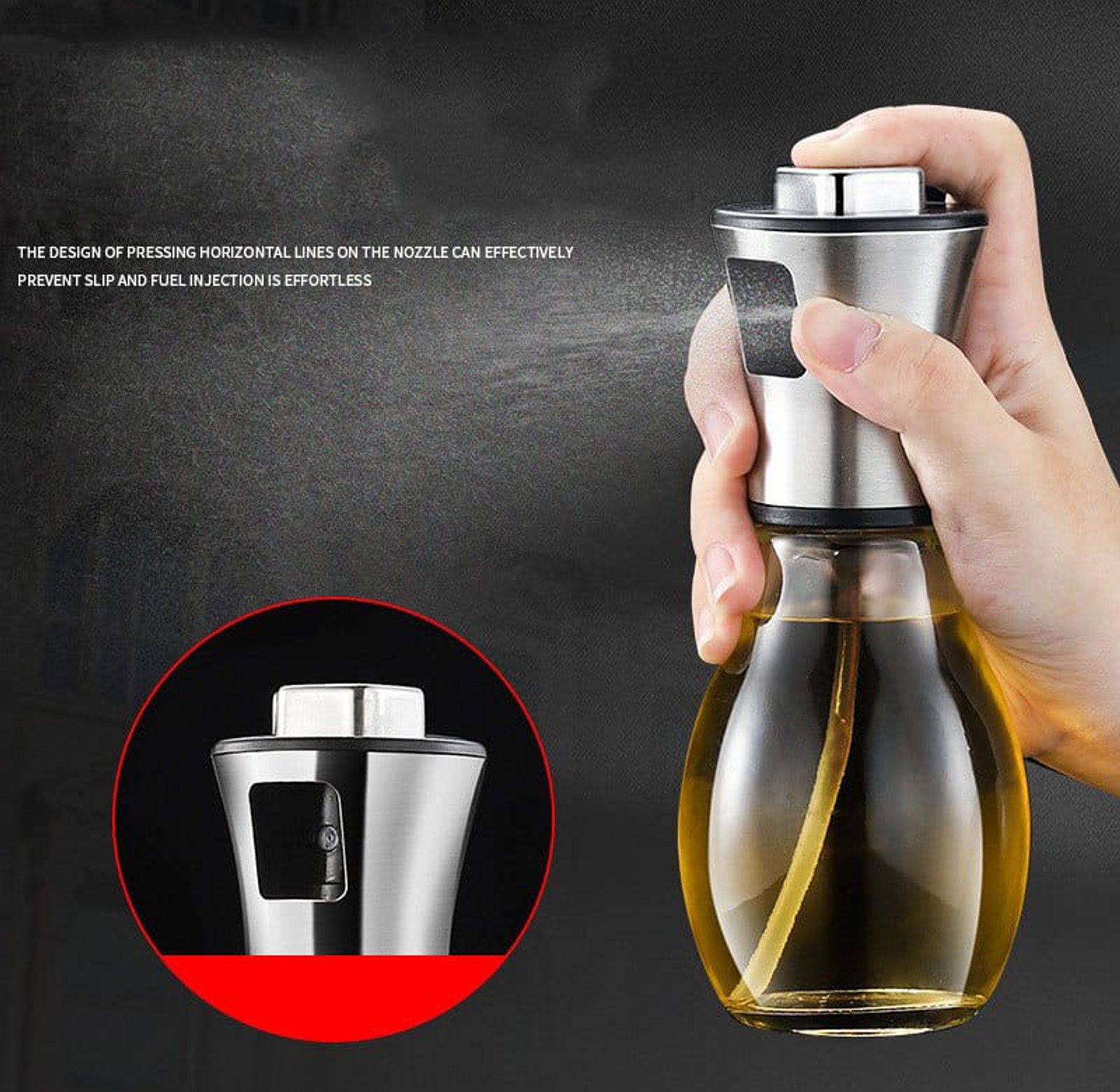 200ml Glass Oil Spray Bottle, Sprayer image