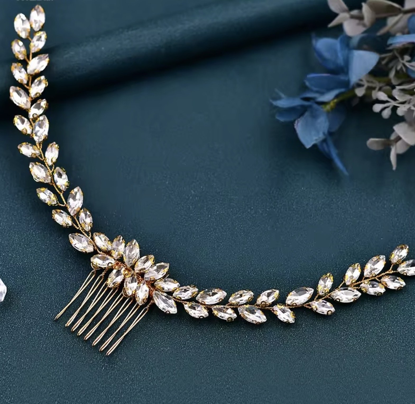 Sylvie Crystal and Zirconia Bridal Headband image