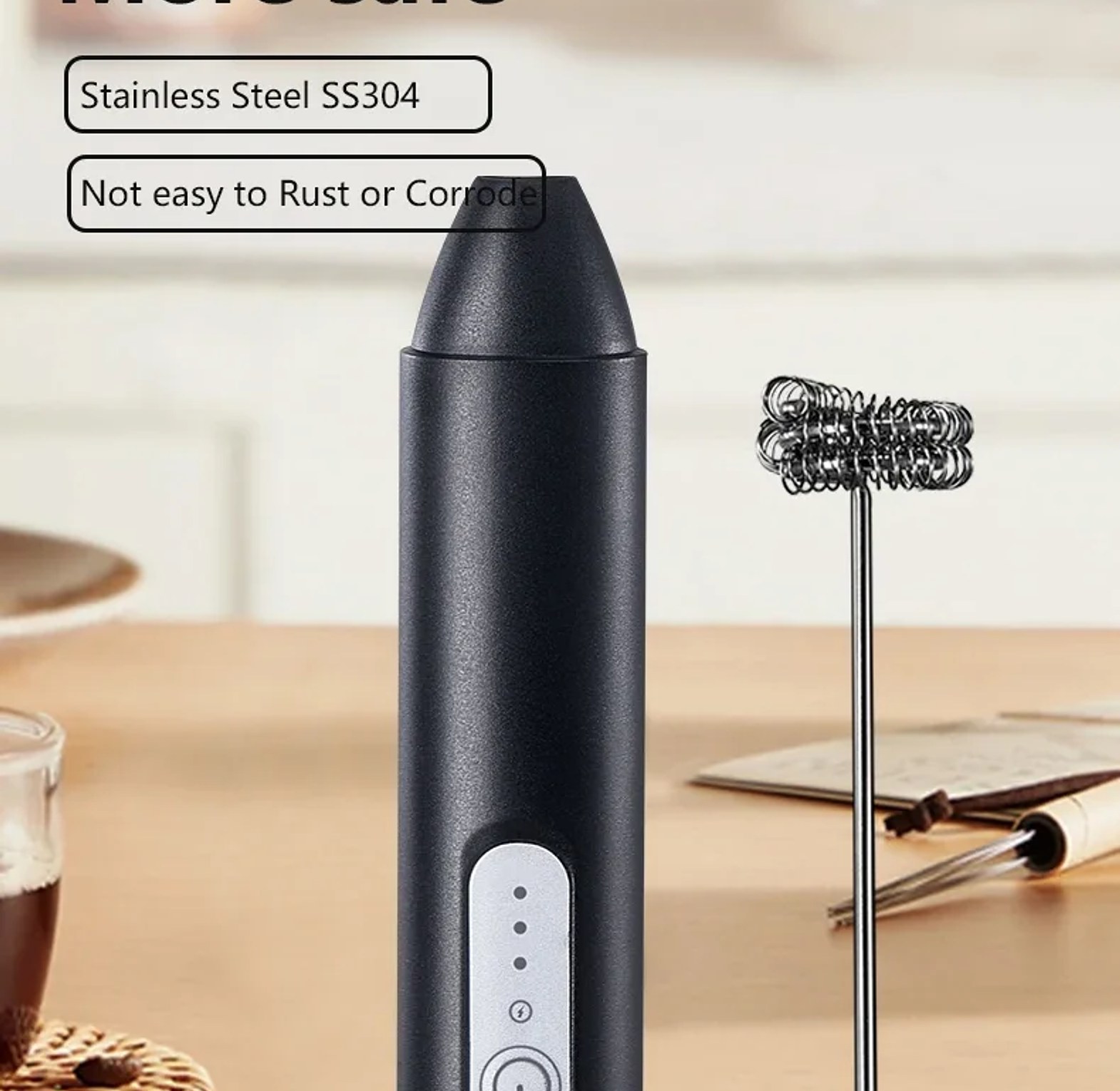 Rechargeable Milk Frother and Mixer image