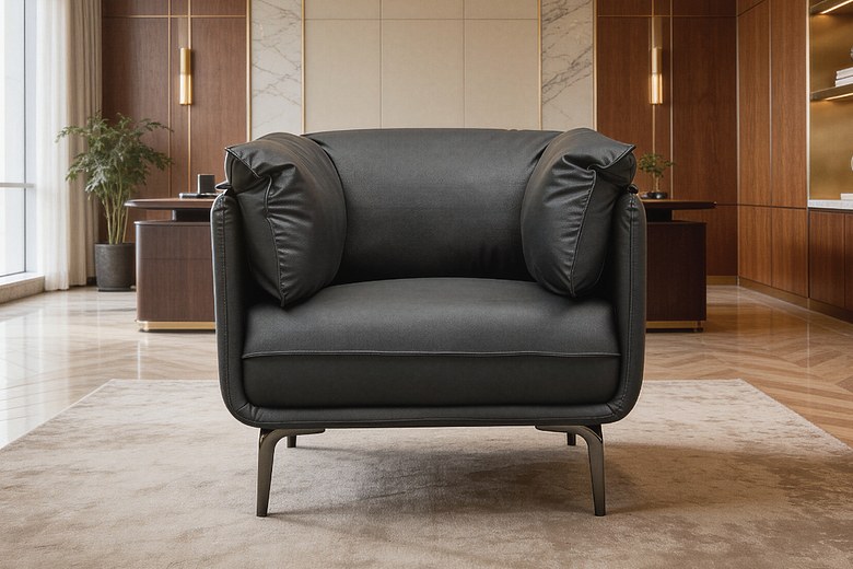 PORTLAND Single Seater Leatherette Sofa image