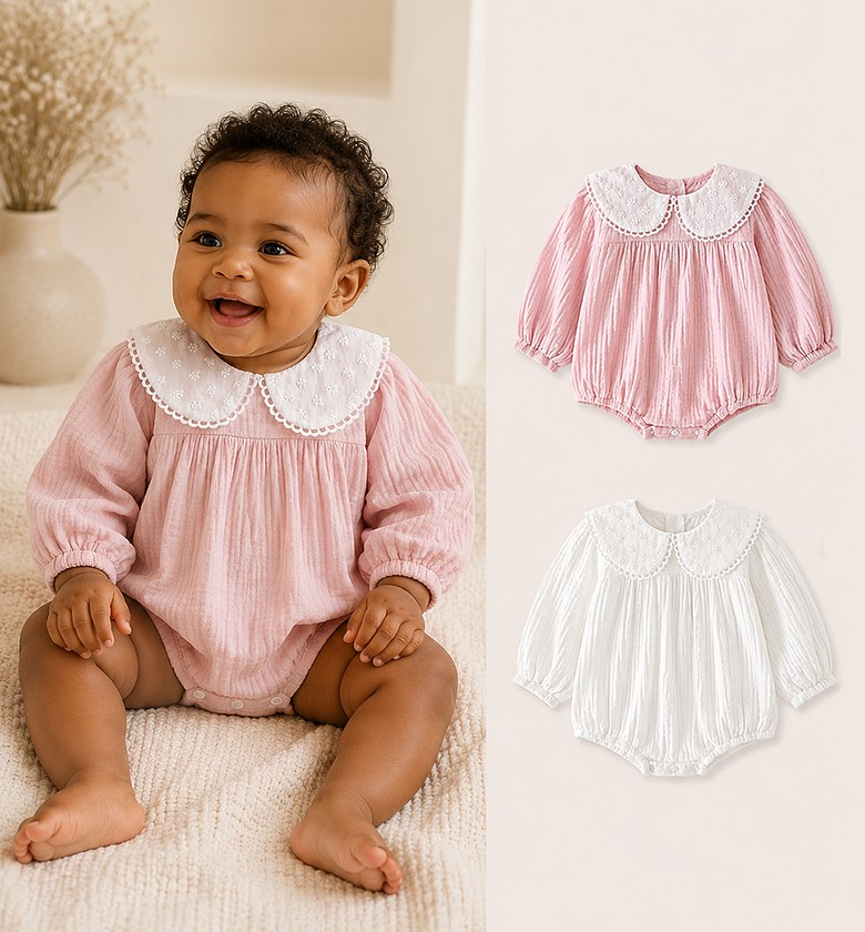 Lace Bloom Baby Onesies image