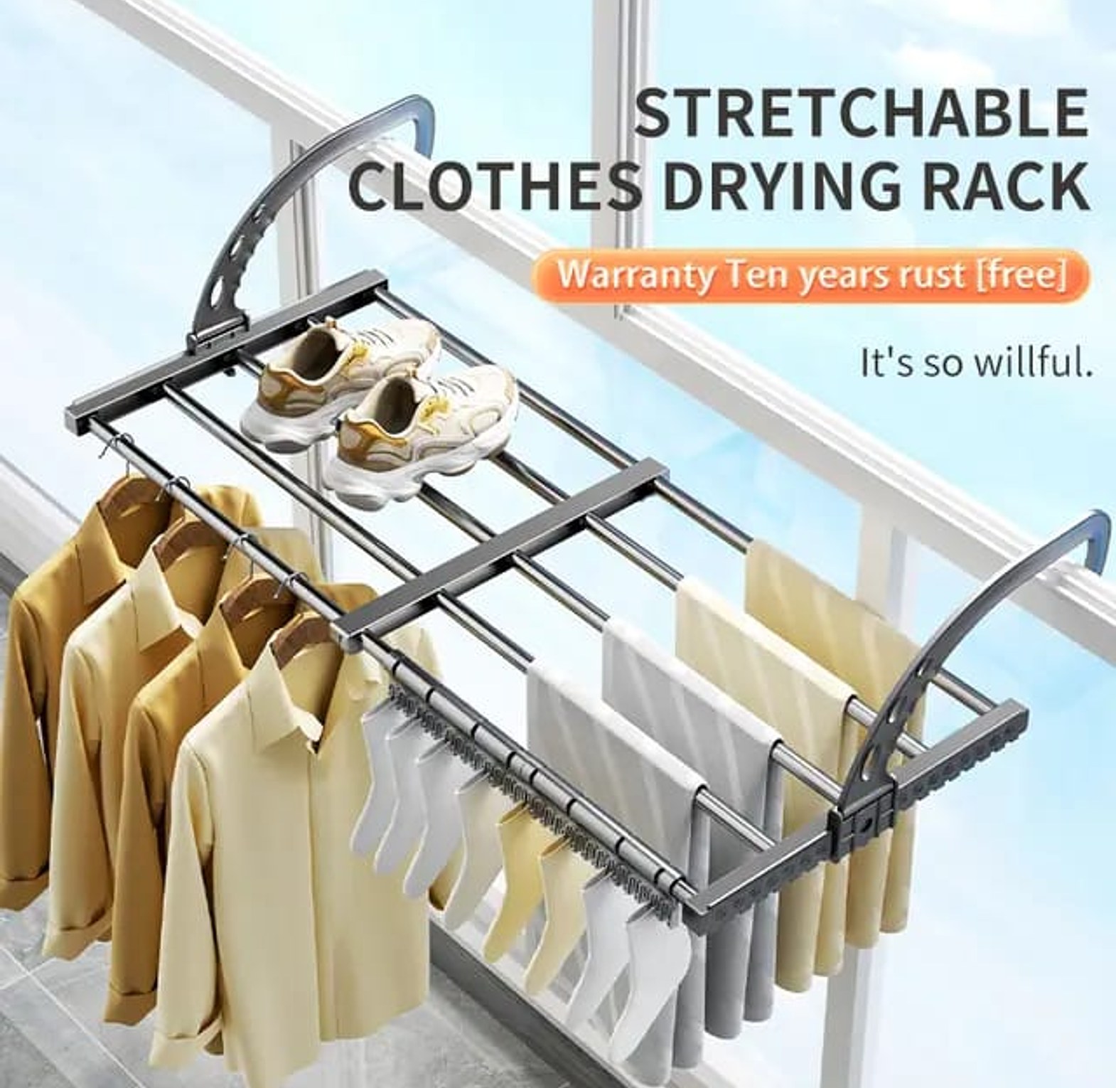 Foldable Clothes Drying Rack image