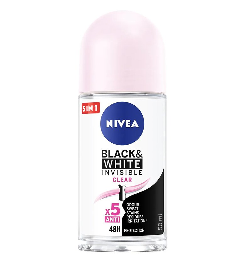 Nivea Black & White Invisible Clear Roll-On image
