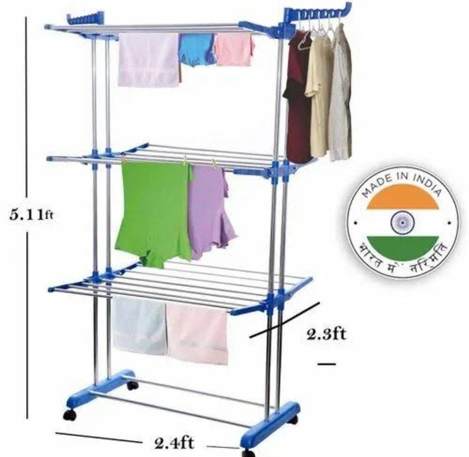 Clothes Drying Stand. 3-Tier Clothes Drying Rack image