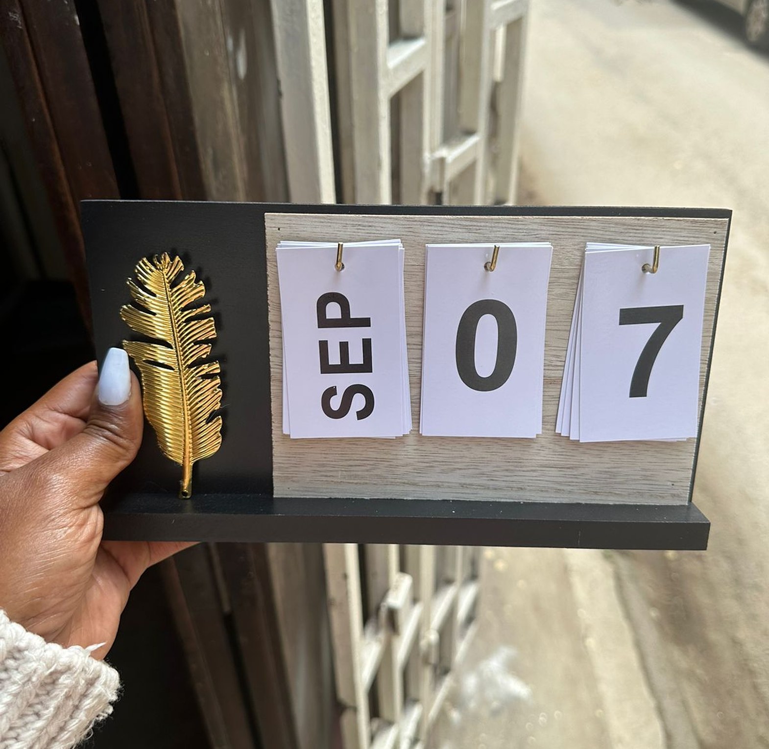 Nordic Style Wooden Perpetual Calendar image