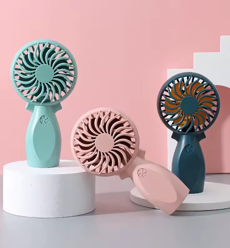 Portable Rechargeable Mini USB Fan Handheld Pocket Desk Cooling Fan with Charging Cable for Office and Travel image