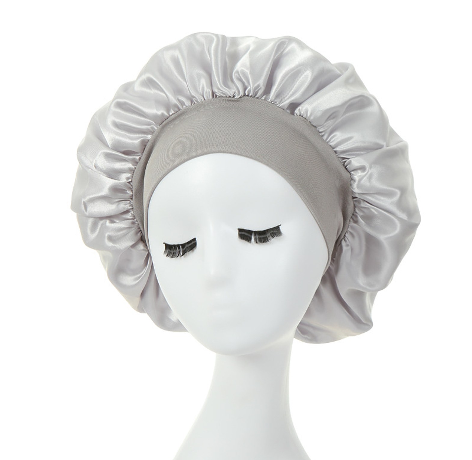 Premium Satin Silk Hair Bonnet Night Sleep Cap with Wide Elastic Band – Hair Care Protector for Braids and Natural Hair image