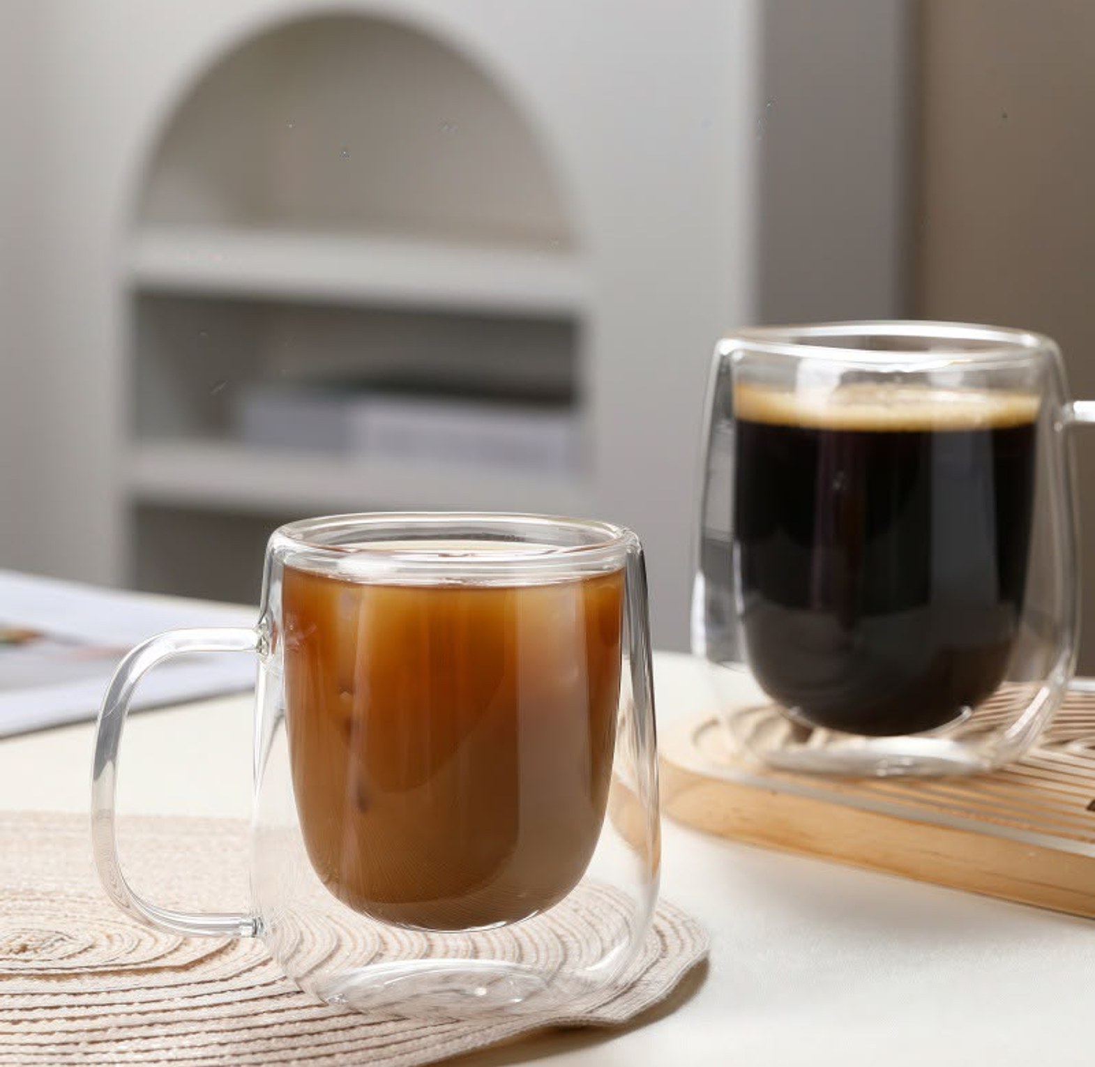 Elegant Double-Wall Insulated Glass Mug image
