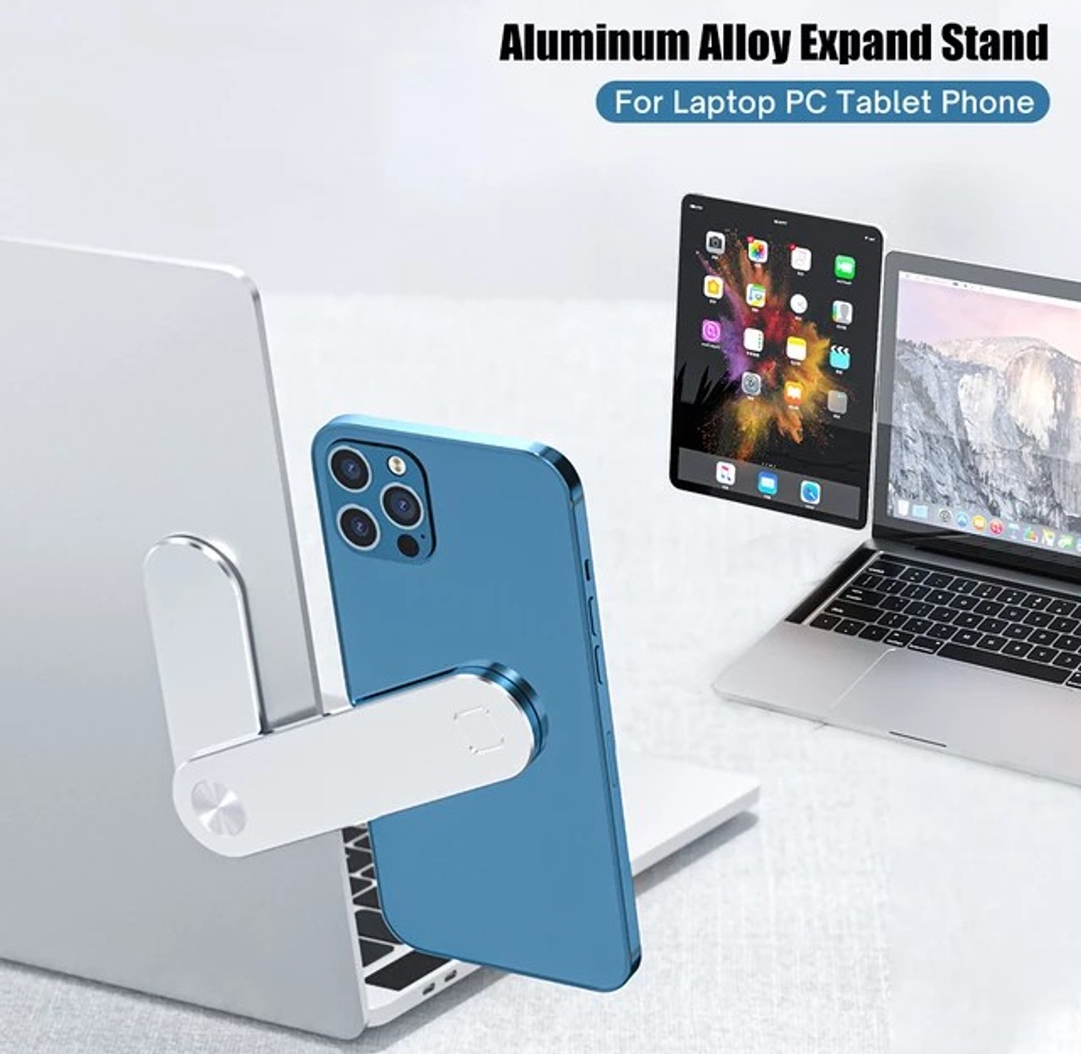 2-in-1 Magnetic Laptop Side Mount Holder image