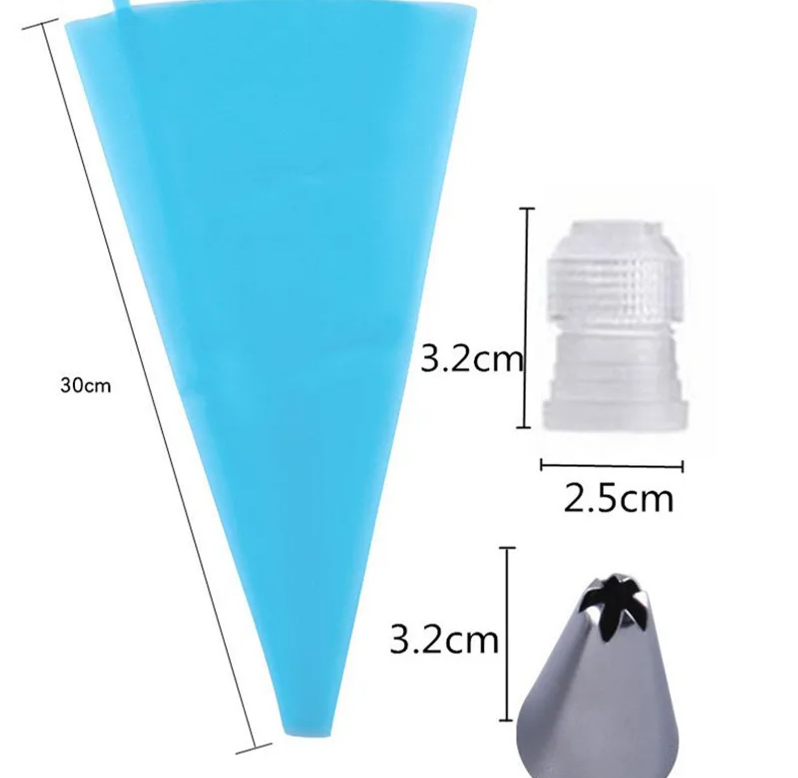 Icing Piping Bag With Metalic Nozzles image