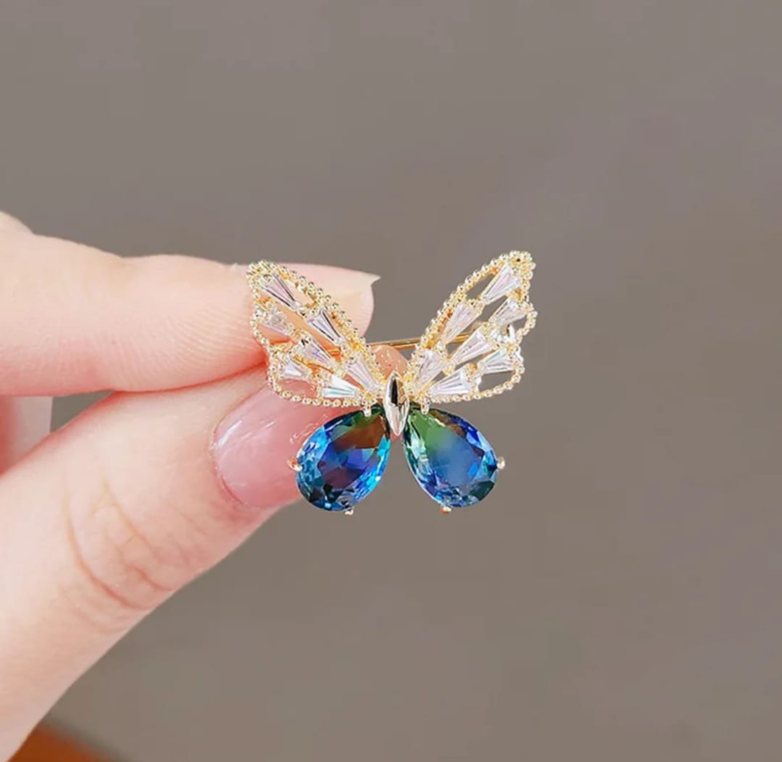 Blue butterfly Brooch image