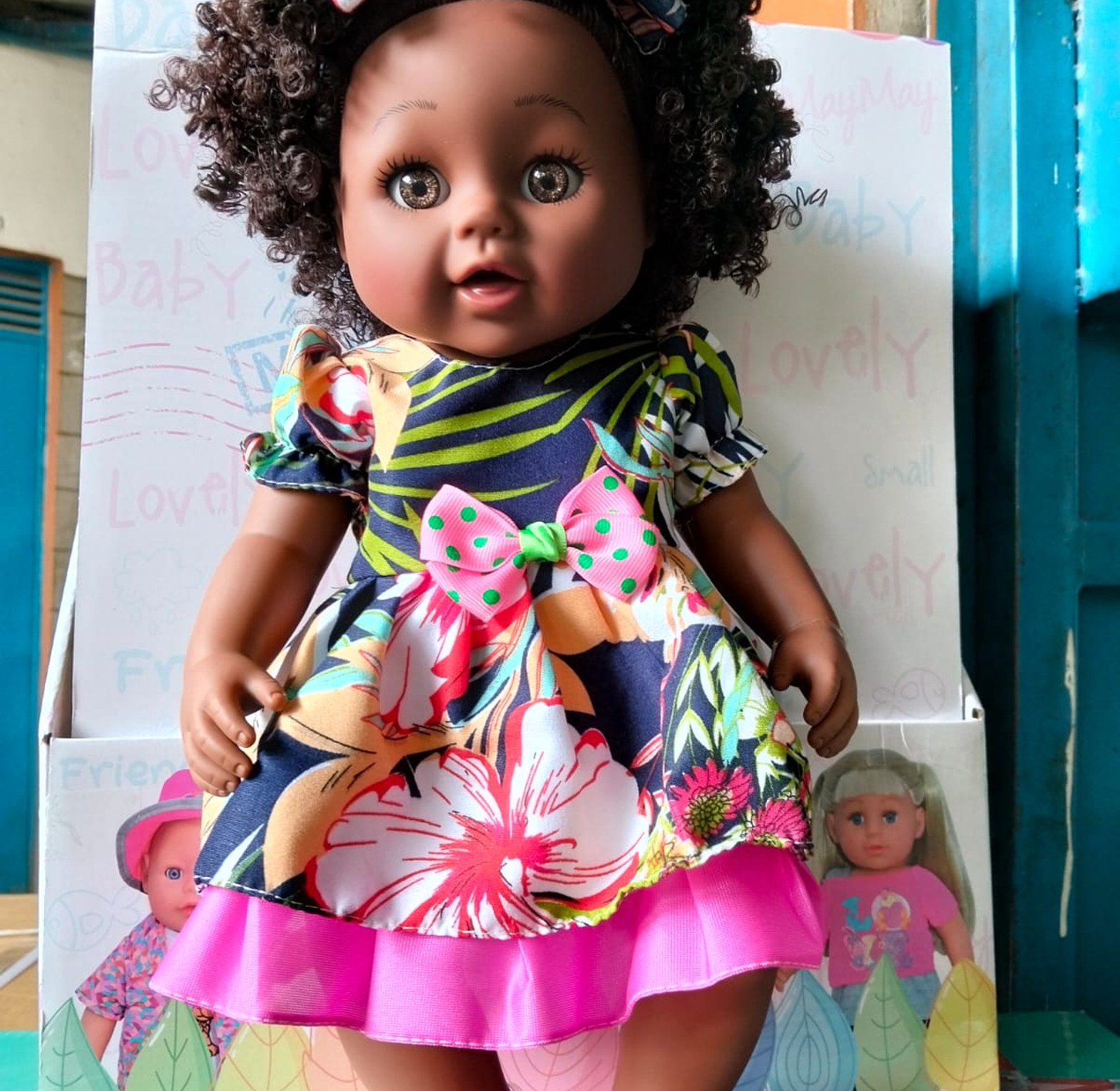 Big Size  Doll African Girl Doll Toy For Kids Fashion Braidable. IDEAL  GIFT  image