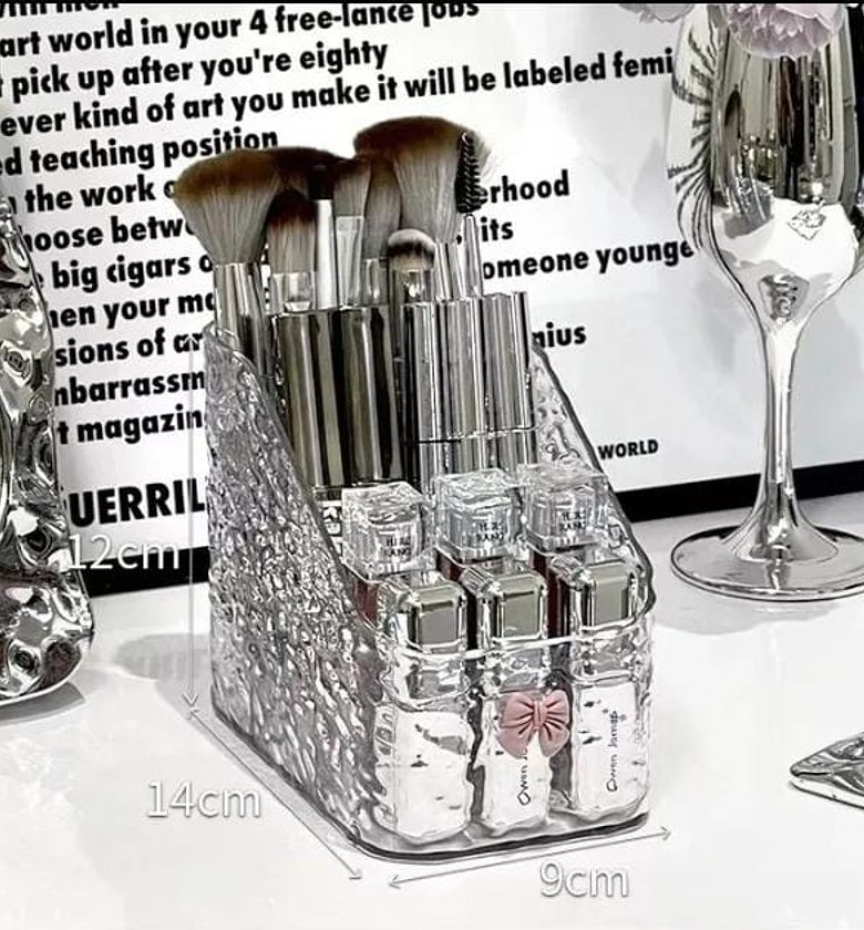 Water Ripple Makeup Organizer, Acrylic Cosmetic Storage Box image