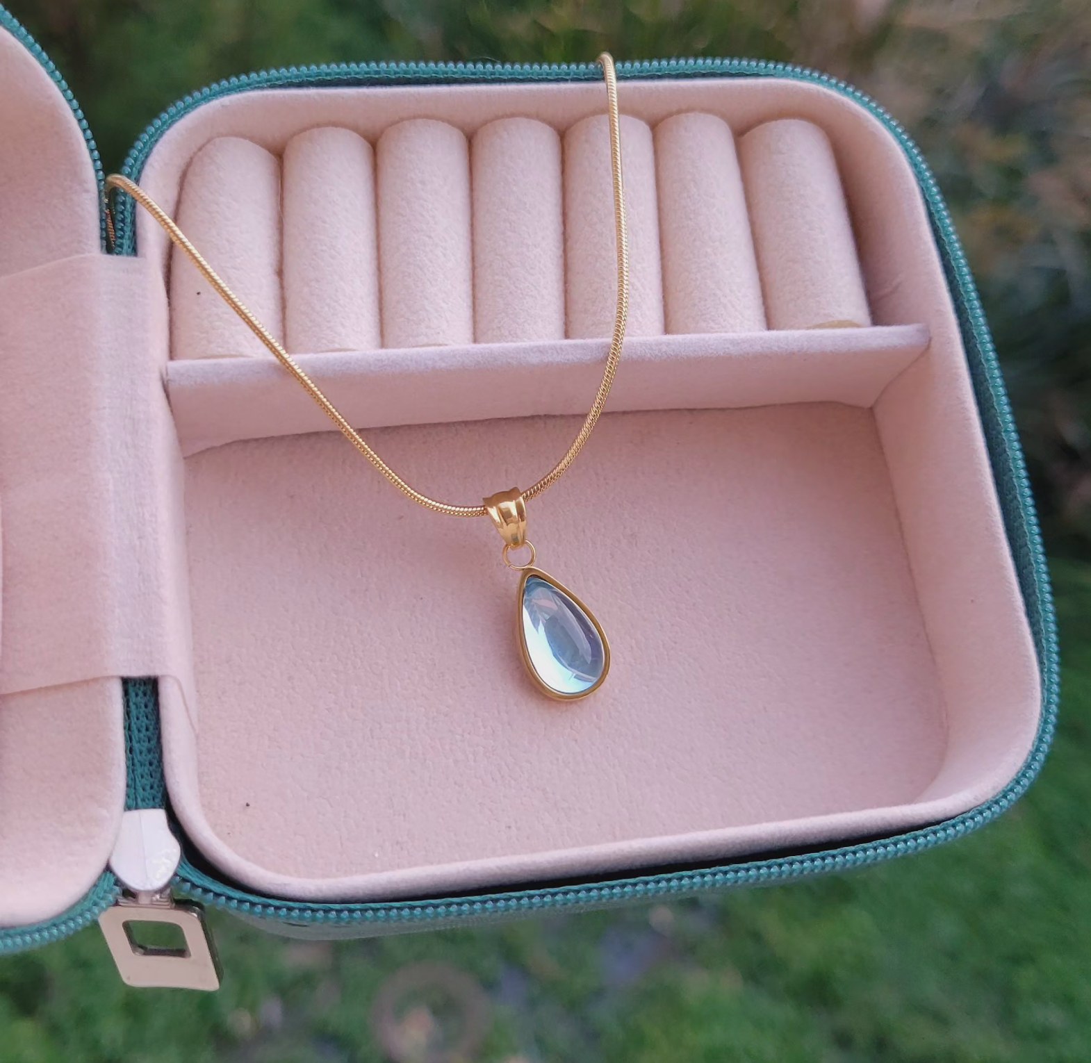 Blue almond necklace  image