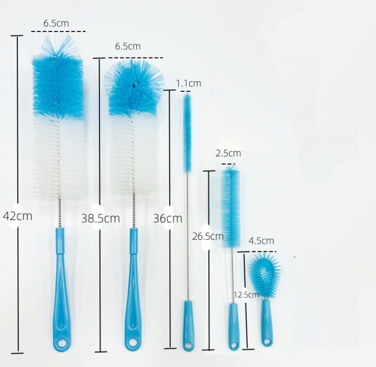 5 Pieces Bottle Cleaning Brushes Set image