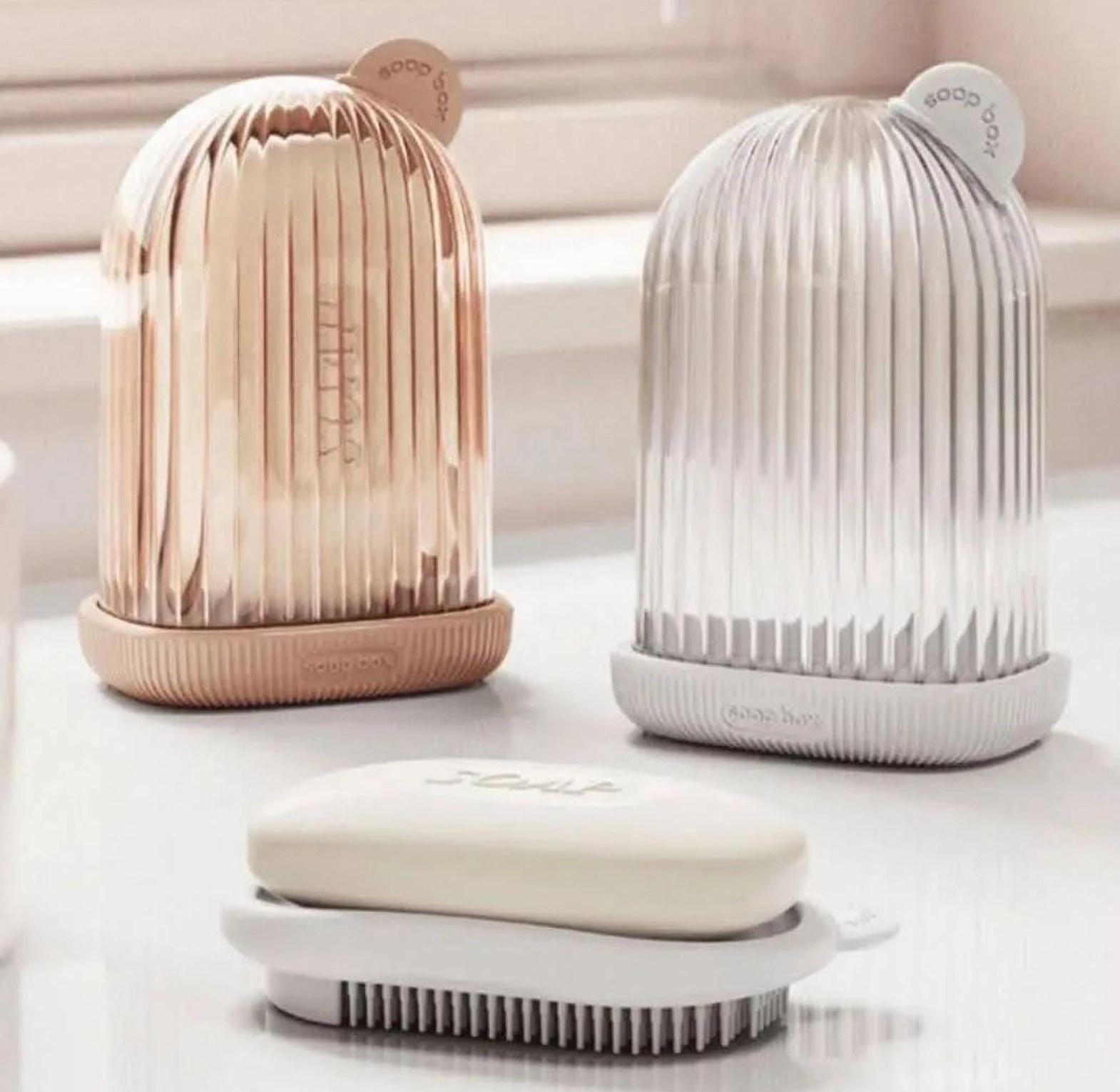 Portable Soap Dish Holder with Shower Brush image