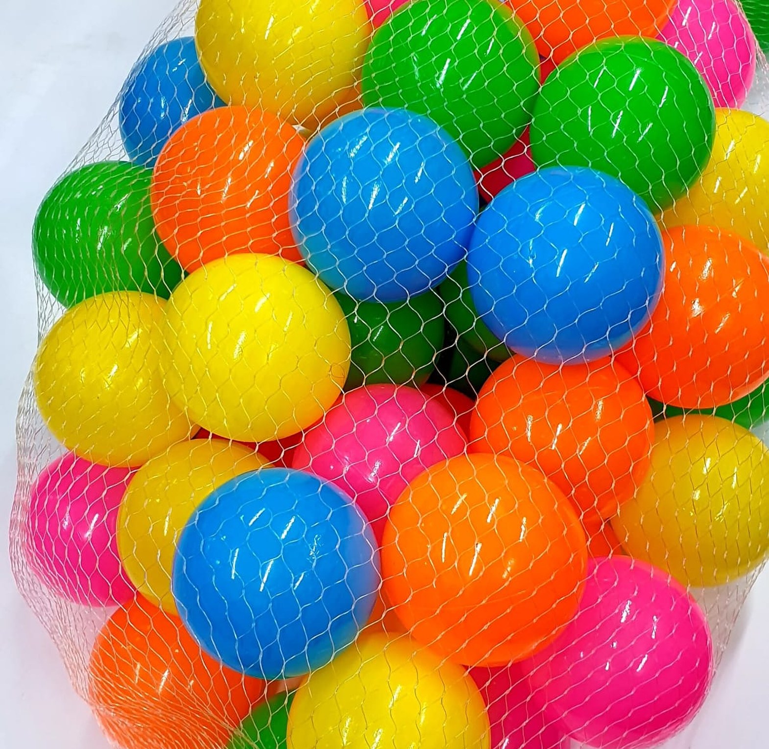 50-Piece Colorful Plastic Ball Pit Balls – Soft Crush-Proof Play Balls for Kids, Baby Ball Pits, Play Tents & Swimming Pools image