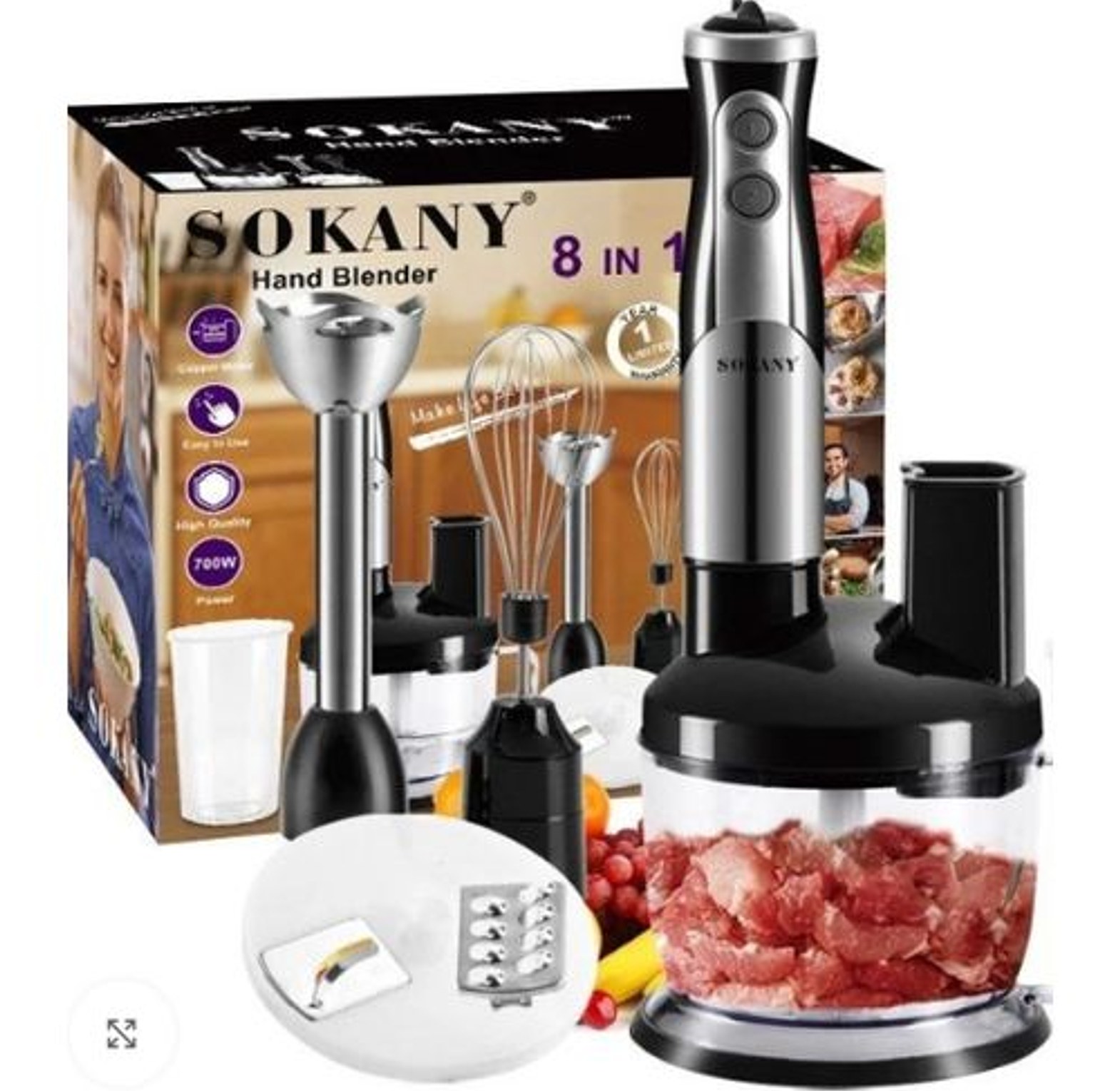 Sokany 8-in-1 Multifunction Electric Household Blender Food image