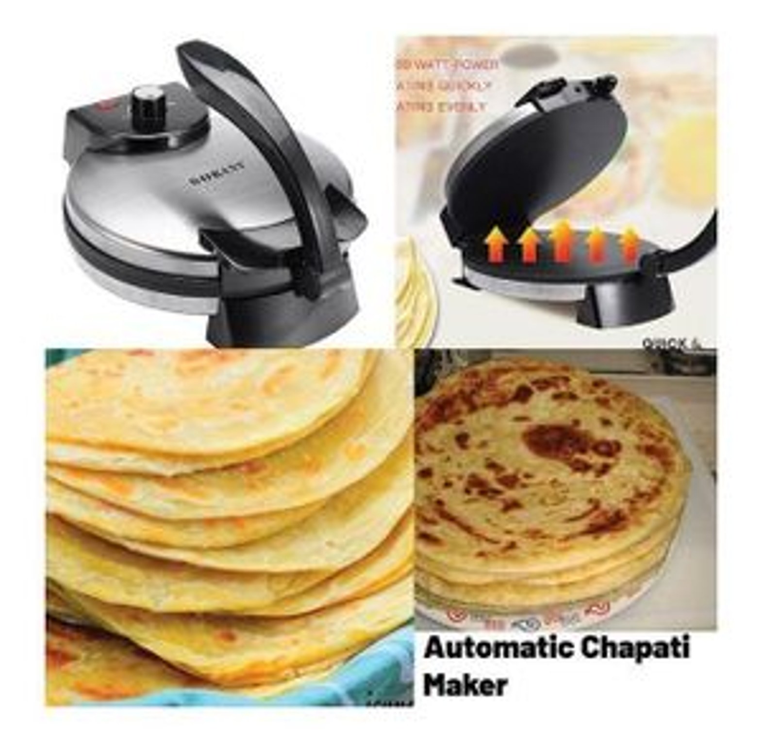 Sokany 10 Inch Roti Chapati Maker - Non-Stick Electric Machine image