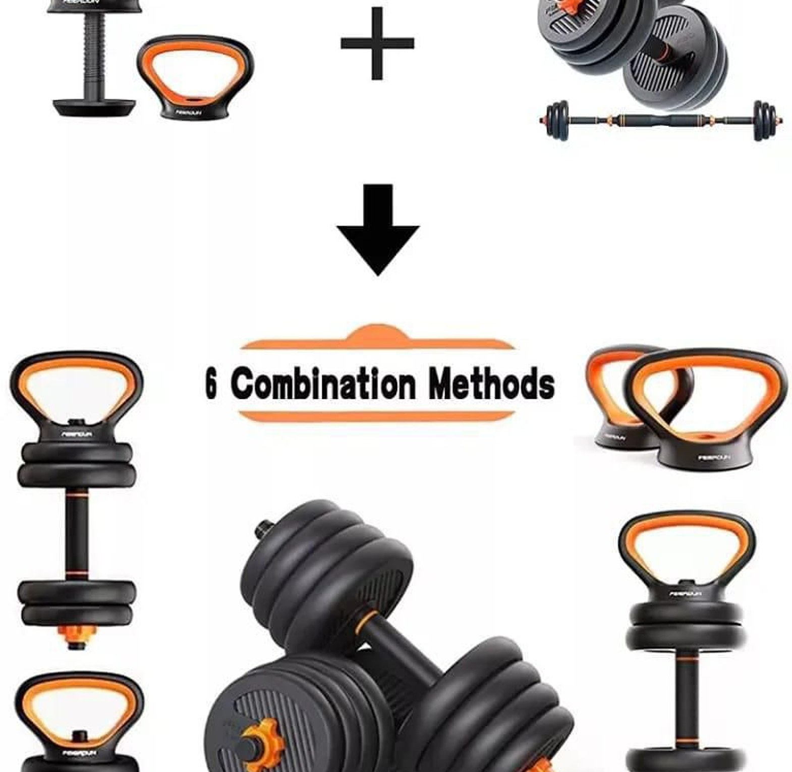 DUMBBELL. 30KG Dumbbell Barbell Kettlebell Adjustable Weight Set  image