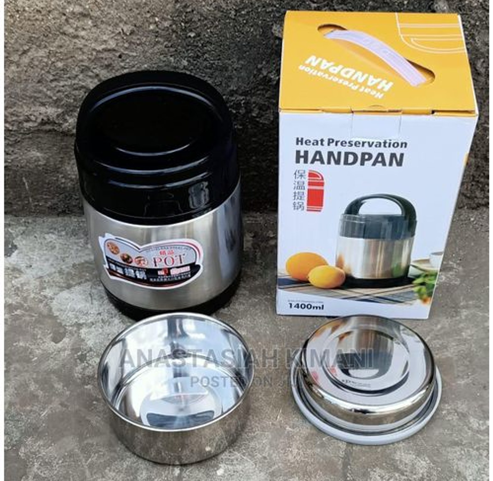 Food flask hand pan Capacity 1000 ml 1pc image