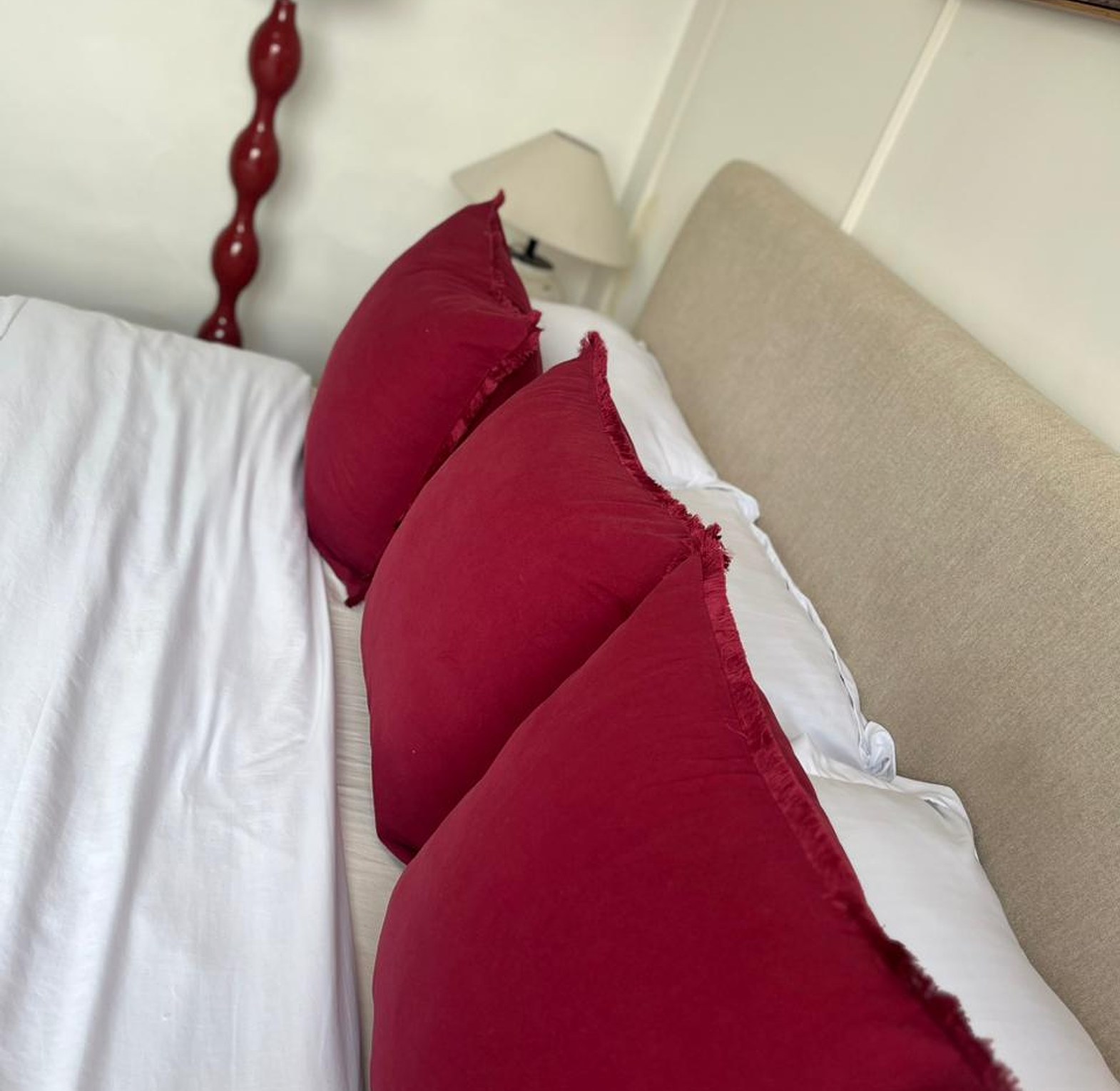 Linen ruffle pillows 60*60 image