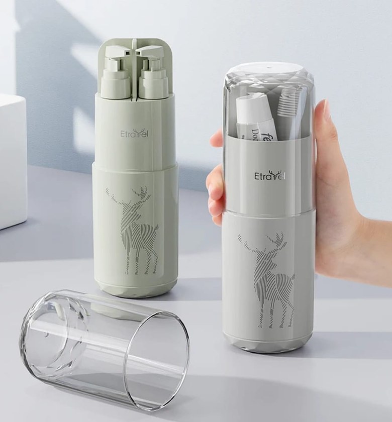 Etravel 7-in-1 Multifunctional Portable Travel Toothbrush and Toiletry Organizer image