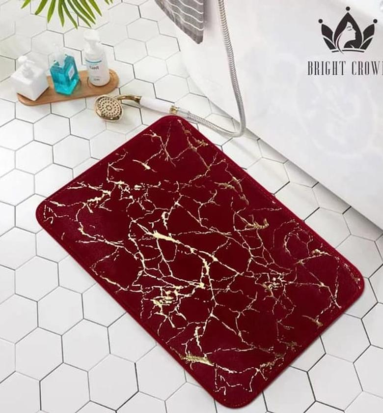 Fur floor bath mat image