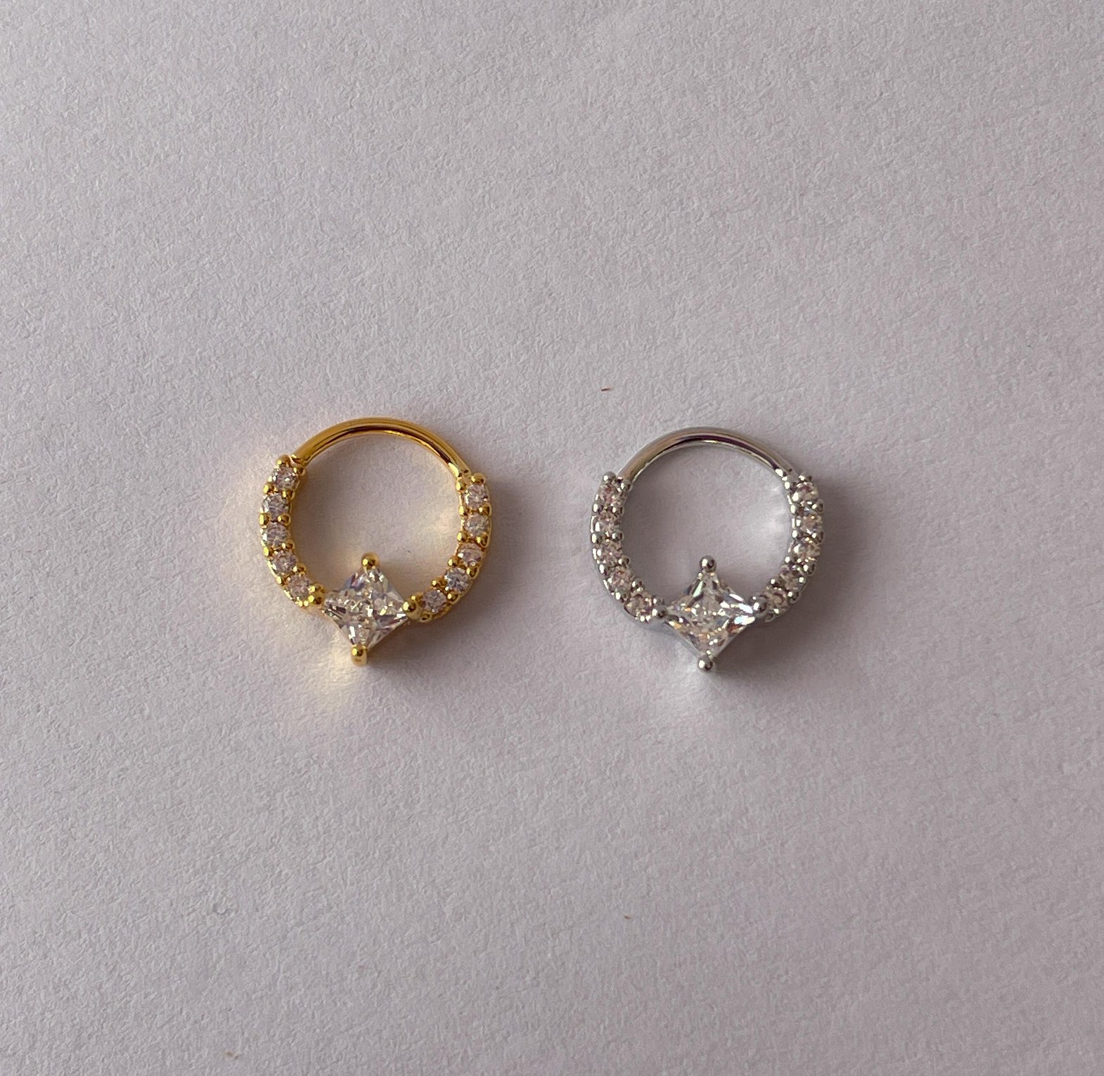 Radiant Princess Cut Septum/Nose Ring image