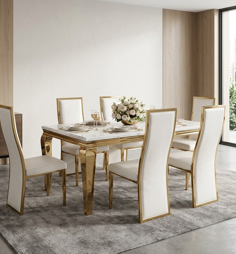 The Royal Imperia 6-Seater Marble Dining Set image