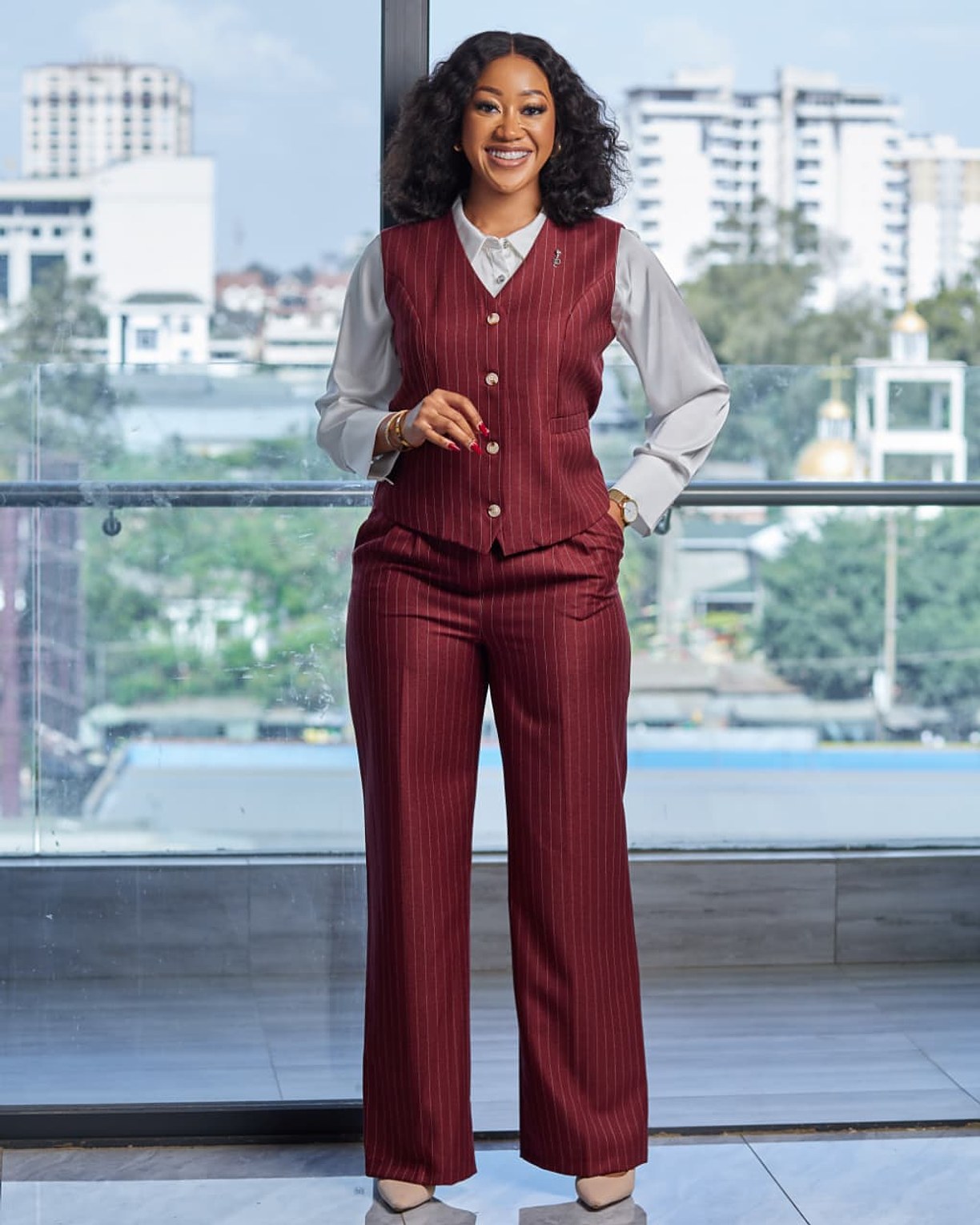 Turkish Red Trouser Suit image