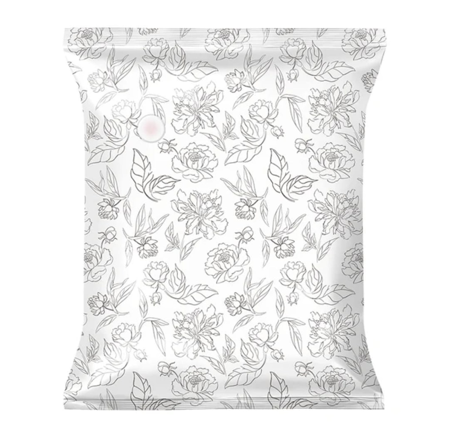 3 piece set Reusable Floral Vacuum Compression Storage Bags for Clothing and Bedding image