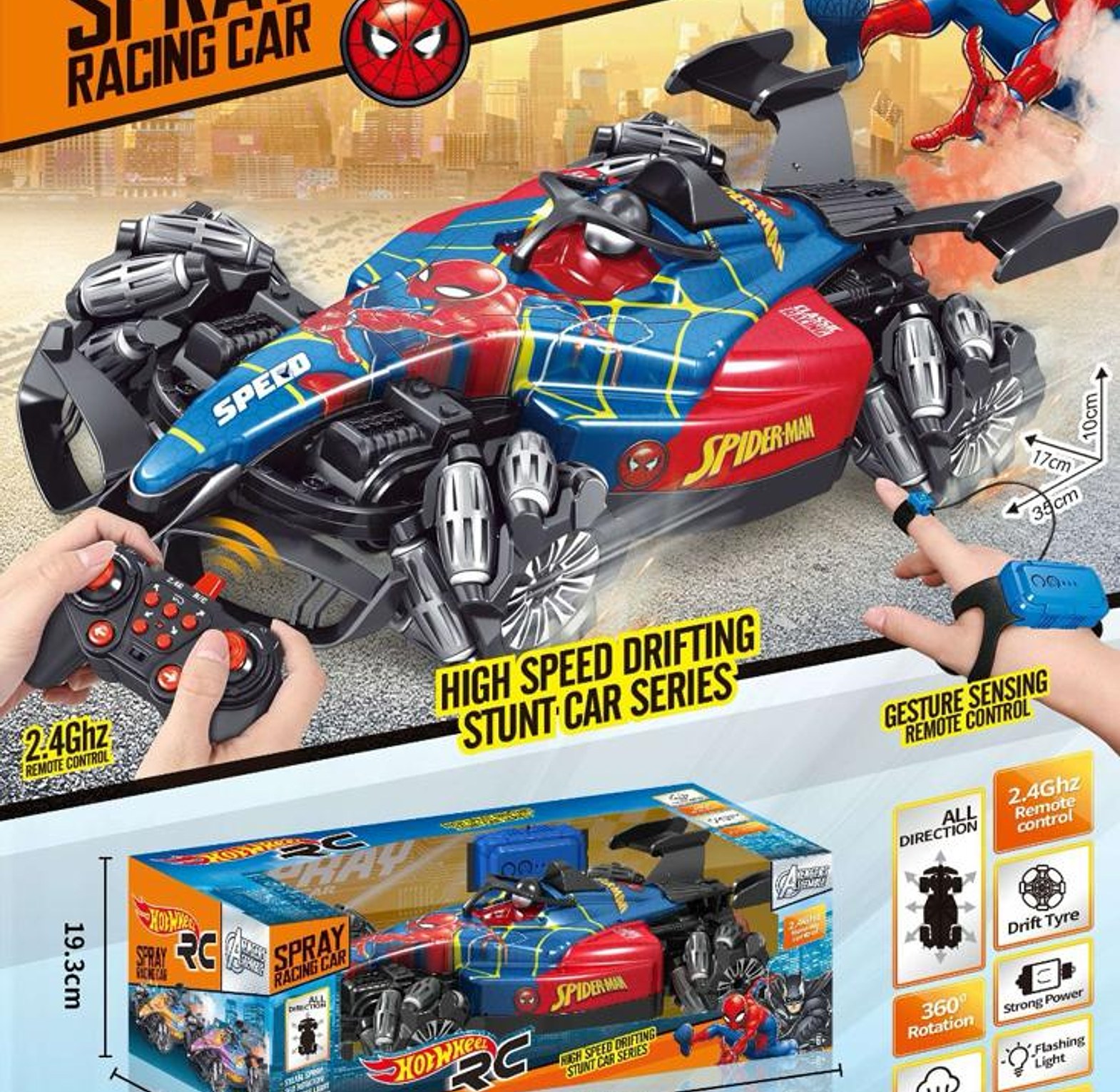  F1 Spider-Man rechargeable Remote-Control drift Car image