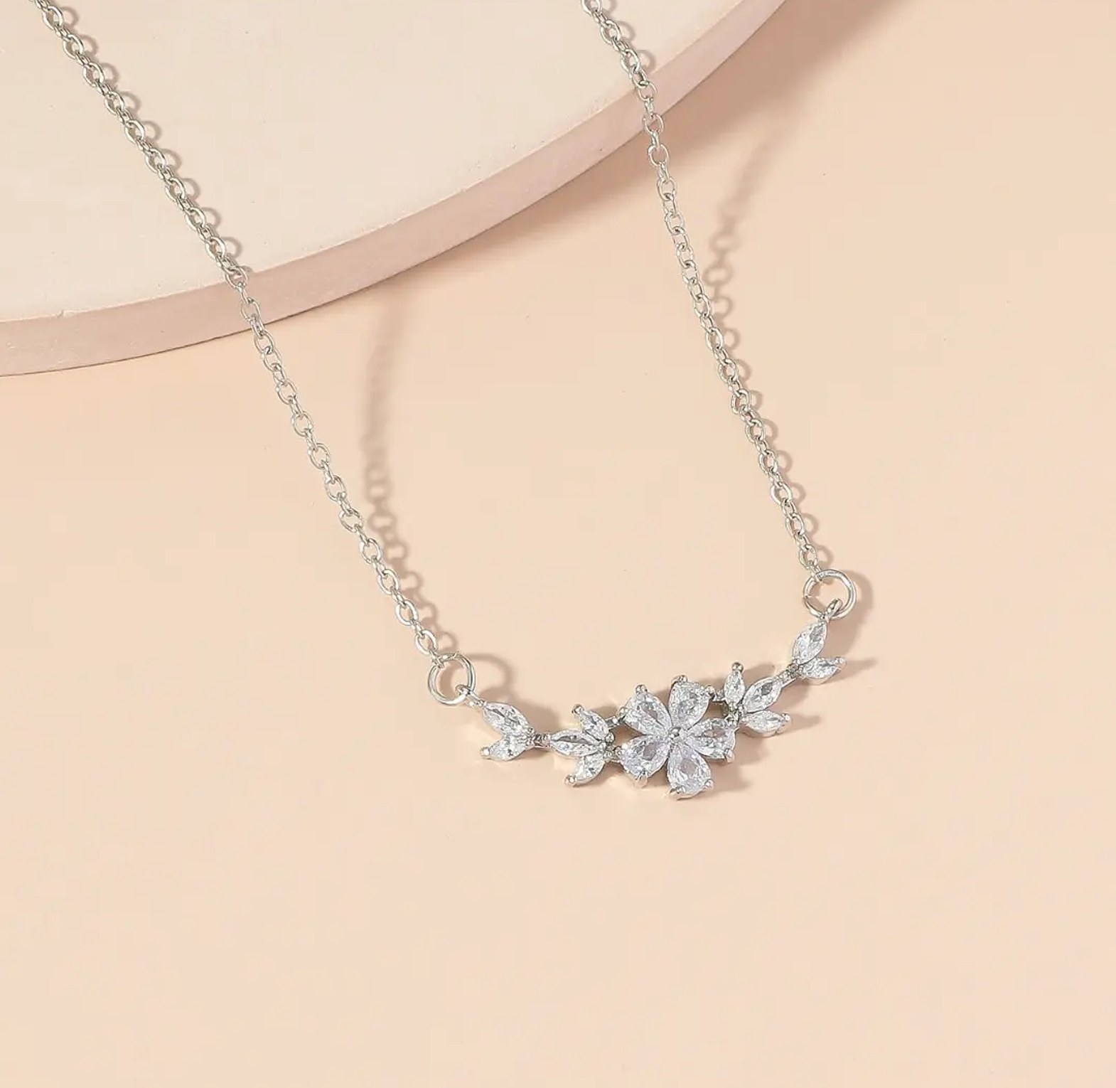Cubic Zirconia hypoallergenic necklace image