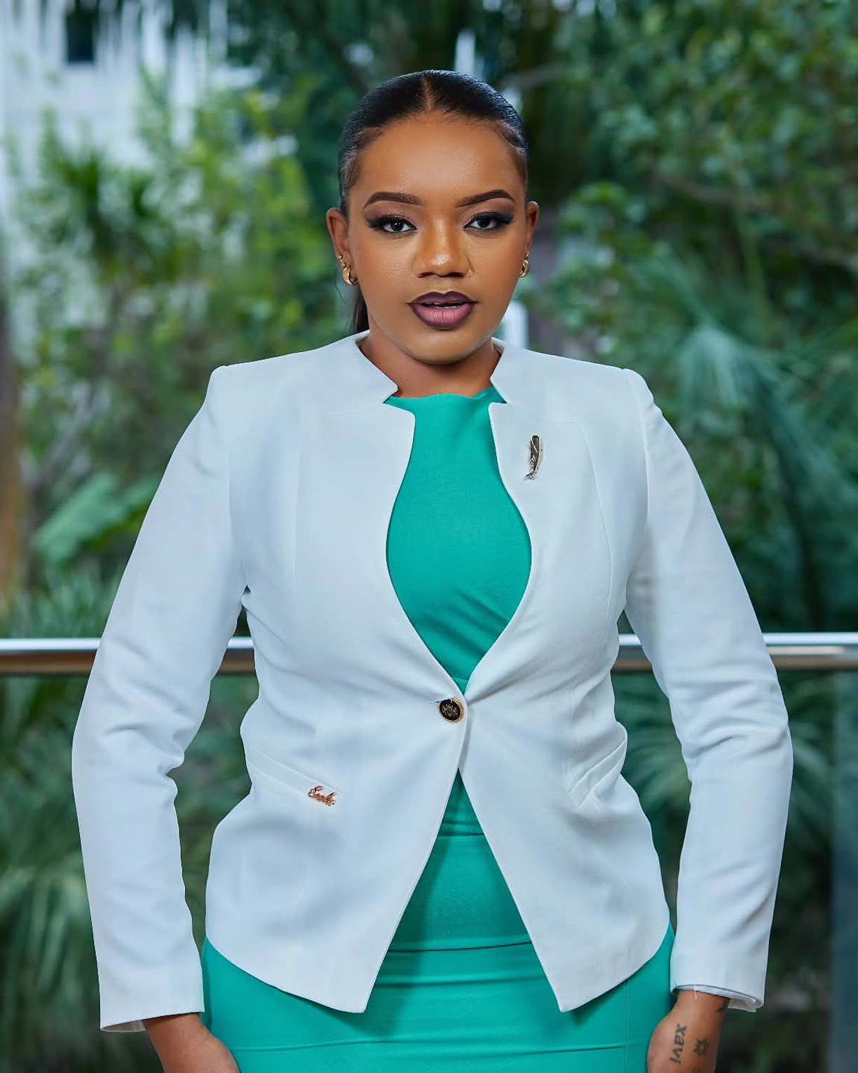 Premium Turkish White Structured Blazer image