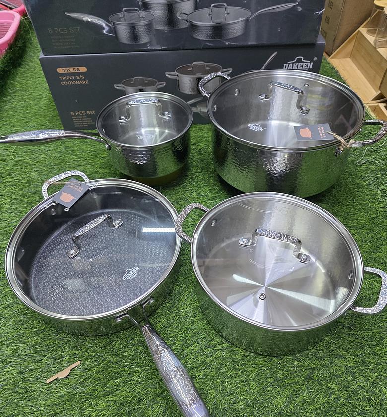 UAKEEN Germany 🇩🇪 8PCS Silver Cookware Set image