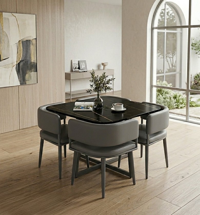 The Onyx Horizon Space-Saving Dining Set image