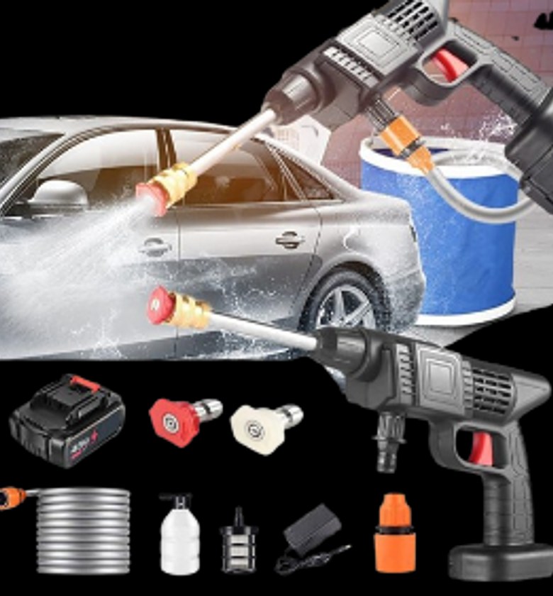 Wireless Car Wash Spray Gun Machine with Portable 2 Lithium Battery*96V image