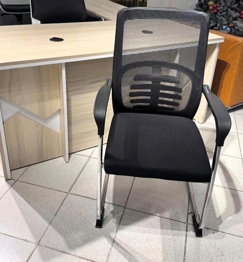 Modern Executive Office Desk with Side Shelves image