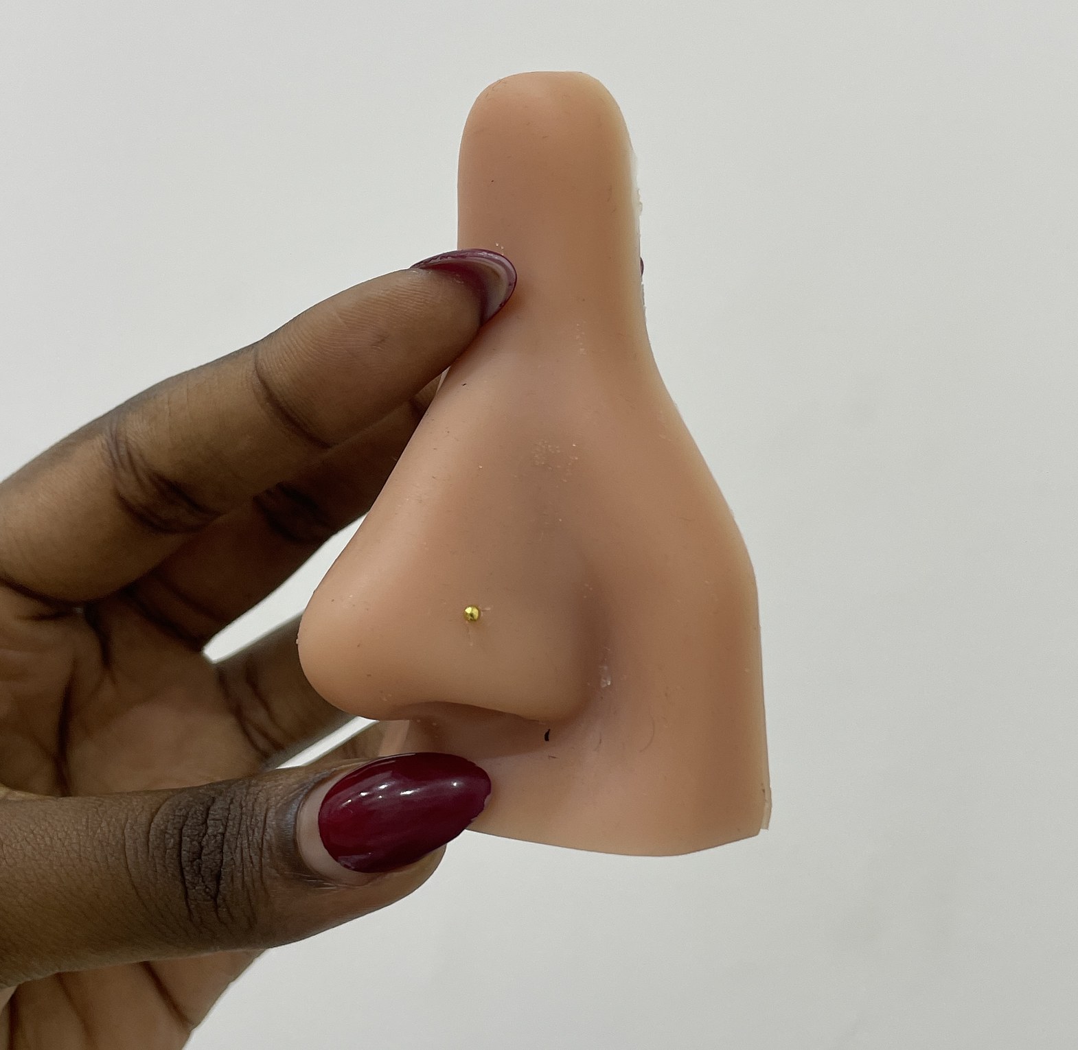 Solid cork screw nose ring  image