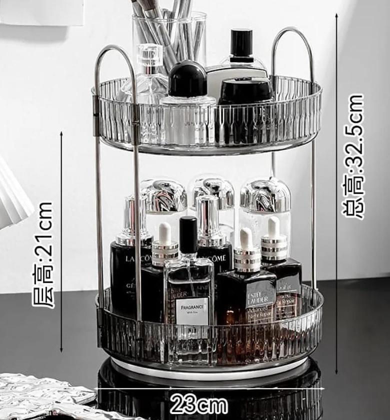2 tier rotating cosmetic/Makeup /perfume Organizer image